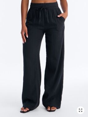 Amelie High Rise Drawstring Cotton Pant